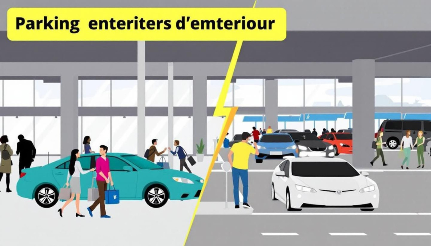 Comment choisir entre un stationnement intérieur ou extérieur à l'aéroport ?